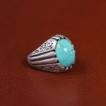 انگشتر فیروزه شجری مردانه کد 15928