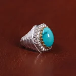 انگشتر فیروزه عجمی مردانه کد 15957