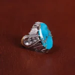 انگشتر فیروزه شجری مردانه کد 15958