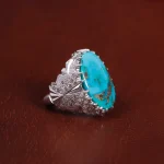 انگشتر فیروزه شجری مردانه کد 15962