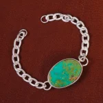 دستبند فیروزه مردانه کد 15990