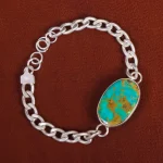 دستبند فیروزه مردانه کد 15993