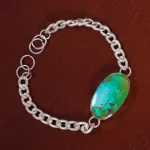 دستبند فیروزه مردانه کد 15994