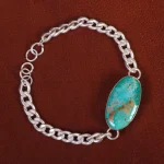 دستبند فیروزه مردانه کد 15995