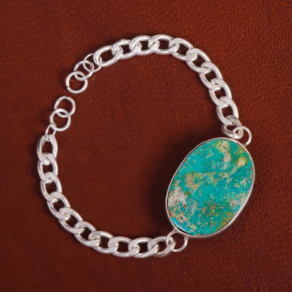 دستبند فیروزه مردانه کد 15999