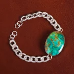 دستبند فیروزه مردانه کد 16003