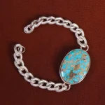 دستبند فیروزه مردانه کد 16014