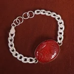 دستبند عقیق مردانه کد 16020