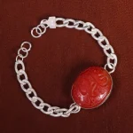 دستبند عقیق مردانه کد 16021