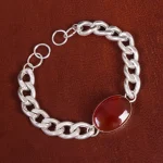 دستبند عقیق مردانه کد 16022