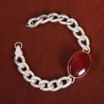 دستبند عقیق مردانه کد 16023