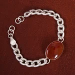 دستبند عقیق مردانه کد 16024