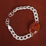 دستبند عقیق مردانه کد 16025