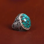 انگشتر فیروزه شجری مردانه کد 16088