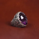 انگشتر آمیتیست مردانه کد 16111