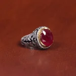 انگشتر یاقوت سرخ مردانه کد 16119