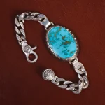 دستبند فیروزه مردانه کد 16136