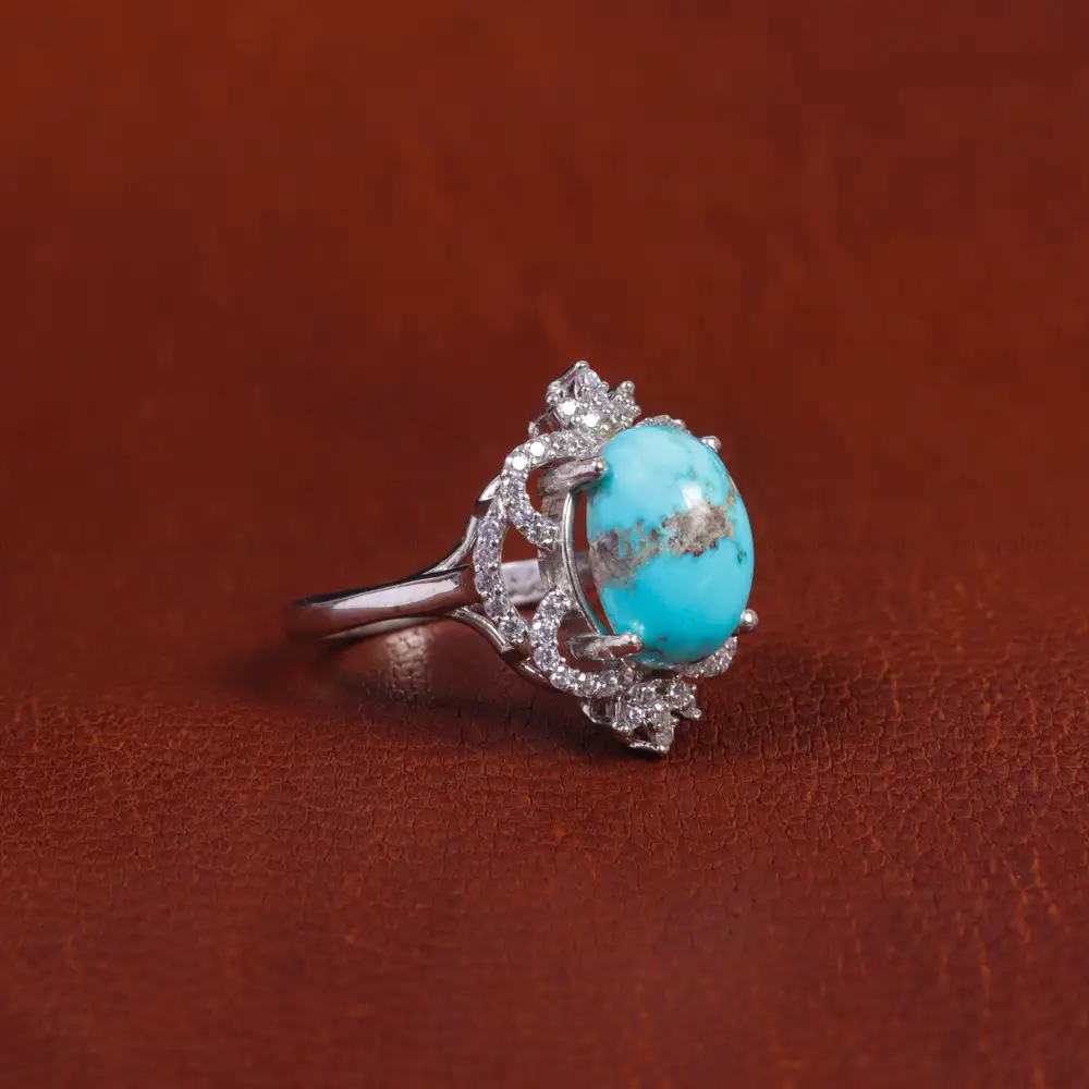 انگشتر فیروزه شجری زنانه کد 16184