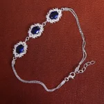 دستبند یاقوت کبود سنتاتیک زنانه کد 16202