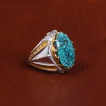 انگشتر فیروزه شجری مردانه کد 16220