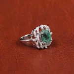 انگشتر زمرد زنانه کد 16268