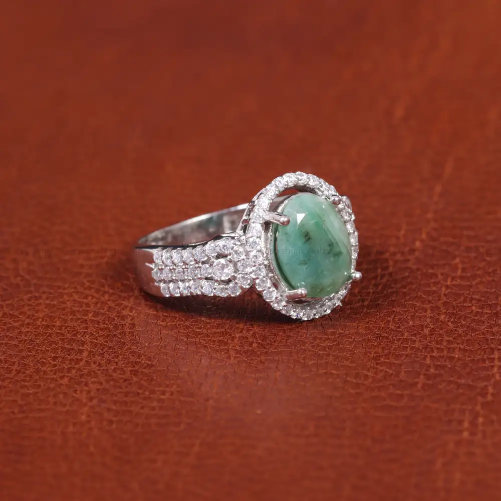 انگشتر زمرد زنانه کد 16274