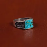 انگشتر فیروزه شجری مردانه کد 16337