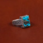 انگشتر فیروزه شجری مردانه کد 16339