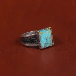 انگشتر فیروزه شجری مردانه کد 16350