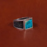 انگشتر فیروزه شجری مردانه کد 16353