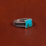 انگشتر فیروزه شجری مردانه کد 16354