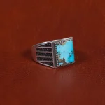 انگشتر فیروزه شجری مردانه کد 16356