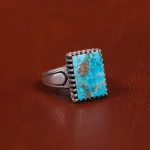 انگشتر فیروزه شجری مردانه کد 16359