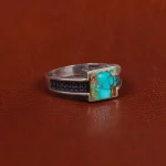 انگشتر فیروزه شجری مردانه کد 16368