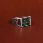 انگشتر فیروزه شجری مردانه کد 16384