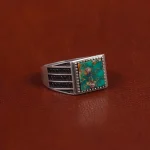 انگشتر فیروزه شجری مردانه کد 16387