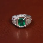 انگشتر زمرد مردانه کد 15836