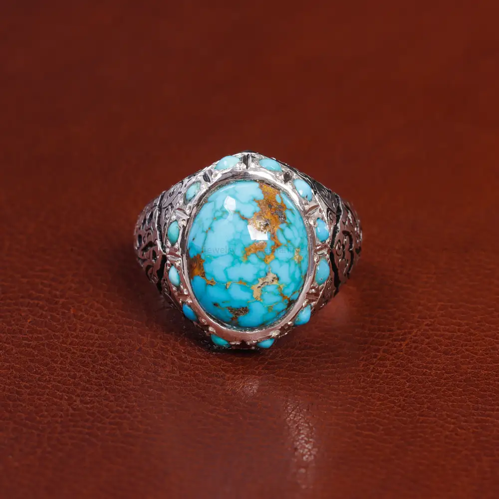 انگشتر فیروزه شجری مردانه کد 15837