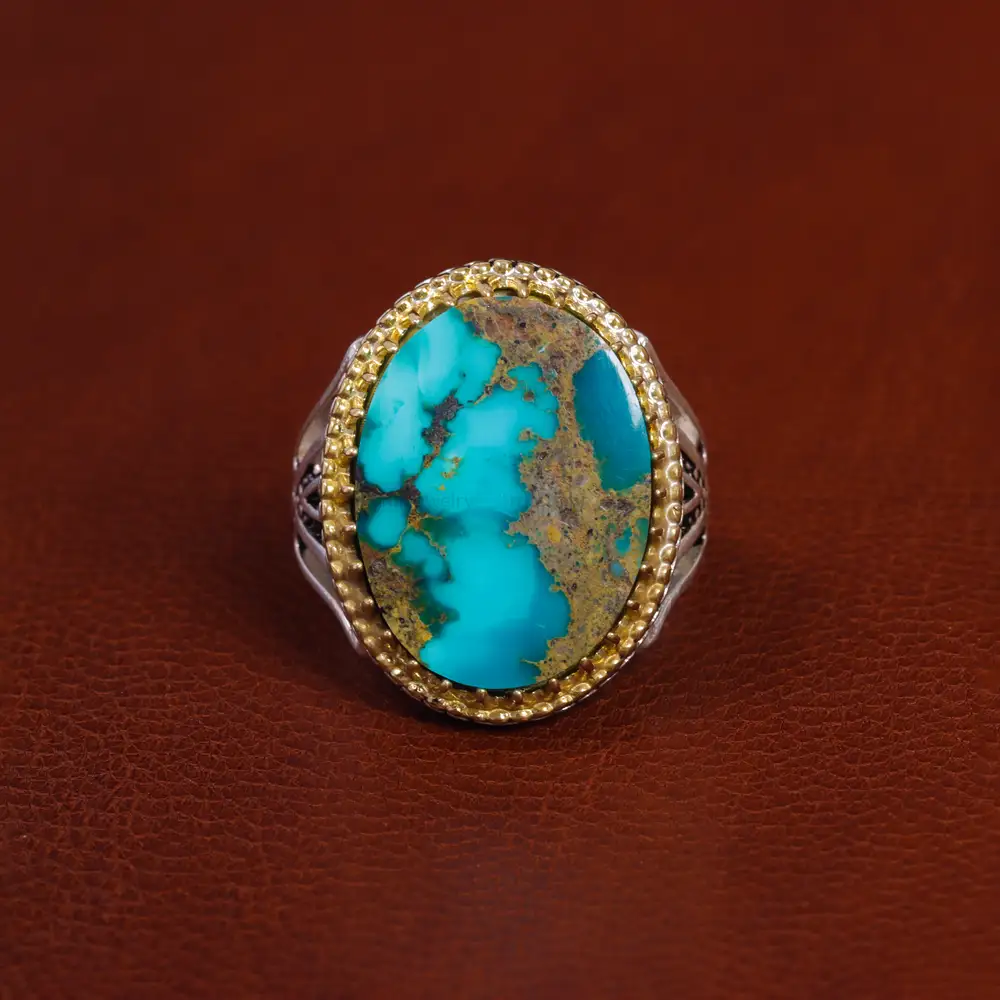 انگشتر فیروزه شجری مردانه کد 15861