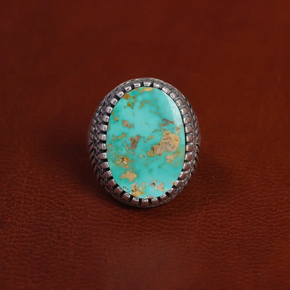 انگشتر فیروزه شجری مردانه کد 15881