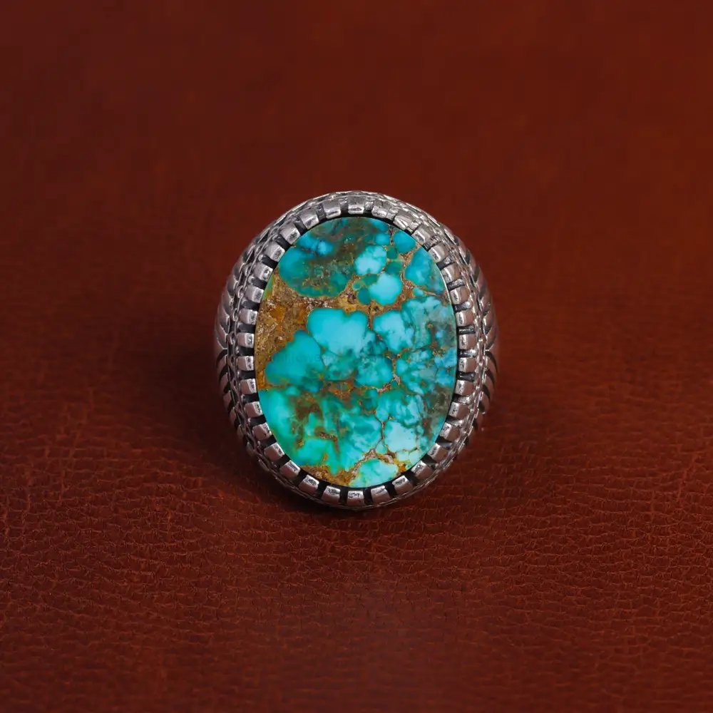 انگشتر فیروزه شجری مردانه کد 15886