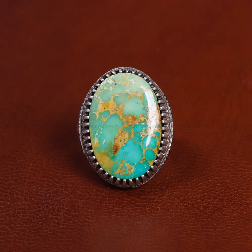 انگشتر فیروزه شجری مردانه کد 15887