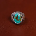 انگشتر فیروزه شجری مردانه کد 15897