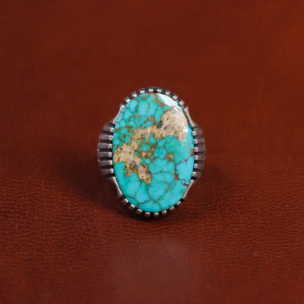 انگشتر فیروزه شجری مردانه کد 15923