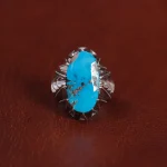 انگشتر فیروزه شجری مردانه کد 15958