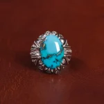انگشتر فیروزه شجری مردانه کد 15960