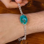 دستبند فیروزه مردانه کد 15997