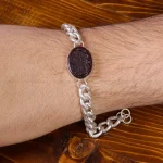 دستبند عقیق مردانه کد 16018