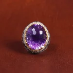 انگشتر آمیتیست مردانه کد 16077