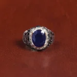 انگشتر ياقوت کبود مردانه کد 16130